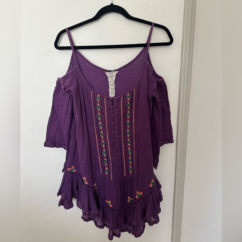 ✨SOLD✨ Free People boho cold shoulder blouse